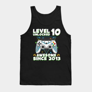 Ten 10yr BDay Son Boy Gamer 10th 10 Year Old Birthday Tank Top